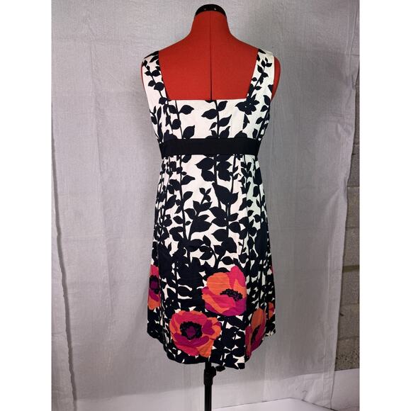 Nine West Sleeveless Floral Dress Size 10 White Black Party Cocktail C717 - Picture 6 of 11